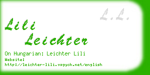 lili leichter business card